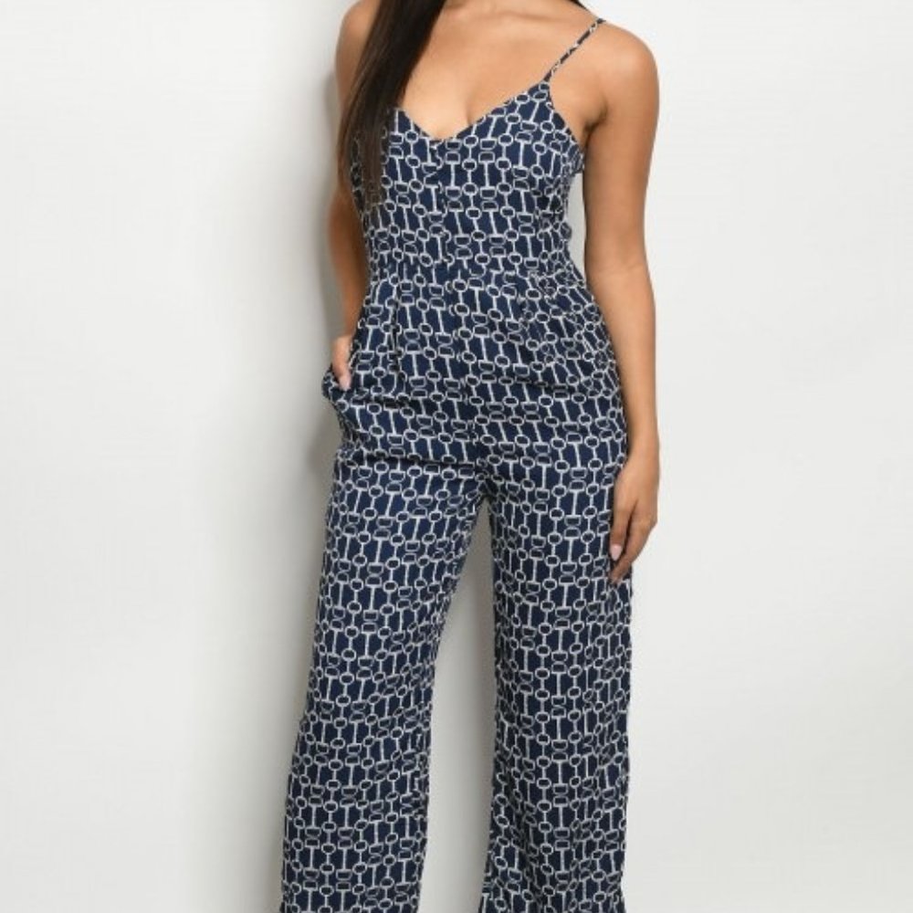Sleeveless  V neck Jumpsuit